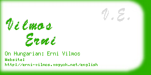 vilmos erni business card